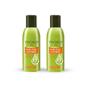Trichup Hair Fall Control Hair Oil - Enriched Amla, Licorice & Bhringaraj - Repairs & Nourishes Damaged Hair (200ml)(Pack of 2)