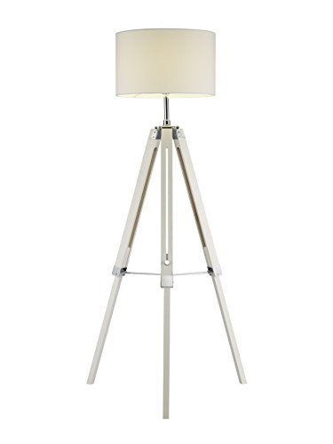 Preisvergleich Produktbild Trio Leuchten Gent Stehleuchte, Metall, Stoff, E27