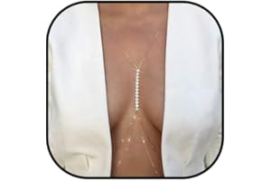 Zookey Strass scintillants chaîne de poitrine harnais doré Bikini soutien-gorge chaîne de corps été plage discothèque chaîne de corps bijoux pour femmes et filles