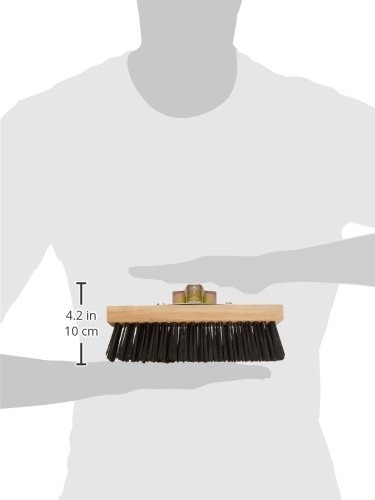 Cottam iwi00055 9 Zoll Heavy Duty Stahl Draht Besen Kopf mit Holzrücken und Zink vergoldet Steckdose – Holz - 3