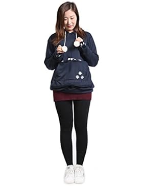 SAIANKE Damen Hoodies Pet Halter Katze Hund Känguru Beutel Träger Pullover