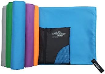 PREMIUM QUALITY-Large 140x70cm Antibacterial Microfibre Sports Travel Towel. Free Carry Bag! Quick Drying, Ultra Compact. Great for Swimming, Yoga, Pilates, Camping, Gym, Beach.