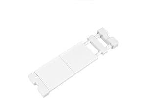 JONASHER Ausziehbares schmales Schrankspannregal Slim Schrankteiler Stange Verstellbare Schrankorganisation Aufbewahrungsregal Fensterbank Badezimmer Regal für kleinen Platz - Weiß