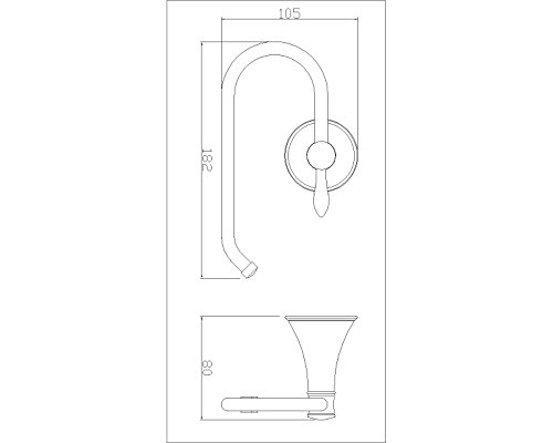 Konhard 16807BG Messing Toilettenpapierhalter Wandmontage, Gold - 3