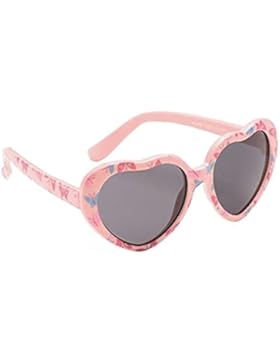 Baby rosa Herz-Sonnenbrille mit weichem, langlebigem Kunststoff-Rahmen und die Schwarz, Rauchglas, 100% UV-Schutz...