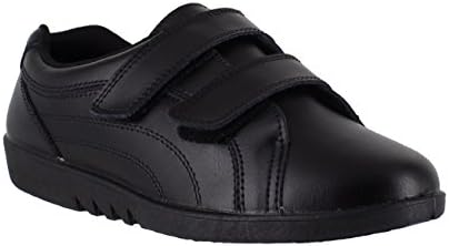Comfort Womens Leather Freestep Style Velcro Comfort Casual Shoes UK 7 Black