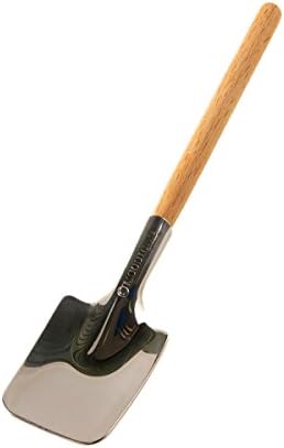 Generic Novelty Miniature Shovel Paddle Design Spoon with Handcrafted Beech Wood Handle Shovel Spoon - Smooth Shiny Polished Finish Rust Proof and Stain Resistant Kitchen Utensil - Great As Gift Craft Decor Souvenir Restaurant and Home Dinner Acces