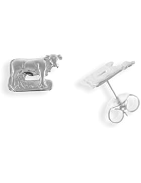 Ohrstecker per Stück echt Sterling Silber 925 mit Kuh (Art 602068/811031)