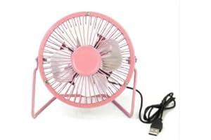 ELAELA Ventilador de Mesa USB - Mini Ventilador silencioso y Regulable - Ventilador portátil para el Calor en la Oficina o en casa.
