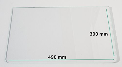 Khlschrank Einlegeboden / Glasplatte / Gemsefach  Klarglas 4 mm dick - mit 2 Rundecken - 490 mm x 300  Direkt vom Glasereifachbetrieb!!!