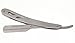 Saaqaans BSR-013 Straight Cut Throat Shaving Razor Manual Traditional Professional Barber Razor for Men With a Stylish Black Pouch (Stainless Steel SAND)