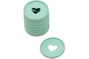 Craftelier - Anneaux en M en Métal avec Cœur Découpé pour Reliure des Agendas, Plannings, Carnets ou Albums de Scrapbooking et Artisanat | Lot de 9 Pièces de 35 mm Diamètre - Couleur Turquoise