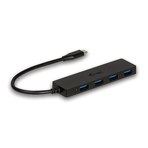 i-tec USB C Slim Passive HUB 4 Port ohne Netzadapter, 4x USB 3.0 Port für den Anschluß von USB-A Geräten auf den neuen USB-C Konnektor, kompatible mit Thunderbolt 3, Windows, Mac OS, Android, Chrome - 2