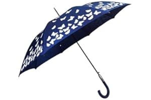 GOODFORGOODS Goods4good Paraguas Cambia de Color con la Lluvia Estrellas Corazónes Mariposas Lunares Resistente Anti Viento Largo diametro 120cm
