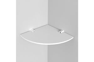 EXPRESS ION Estantería esquinera para baño, acrílico, 150 mm, aprox. 6 pulgadas/15,2 cm, se suministra con elementos de fijación de cromo