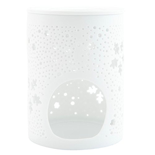 Clayre & Eef 6CE0549 Teelichthalter Duftlampe weiß ca. Ø 8 x 11 cm