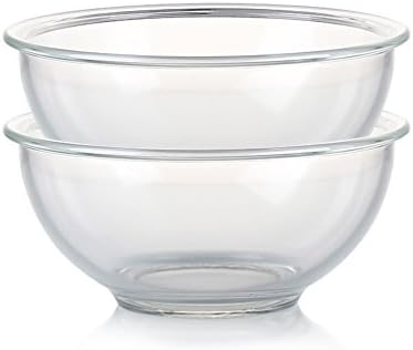 NNIU High Borosilicate Heat-resistant Glass Crisper, Household Instant Noodles Bowl , Fruit Salad Meal Boxes, Glass Tableware Sets(Two) ( Size : 206mm*90mm )