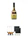 Produktbild Torres 10 Jahre Brandy Gran Reserva spanischer Brandy 0,7 Liter + The Glencairn Glass Whisky Glas Stölzle 2 Stück + Schiefer Glasuntersetzer eckig ca. 9,5 cm Ø 2 Stück