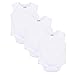 Gkidz Infants Pack of 3 Sleeveless White Bodysuit (INF-3PCK-BDYST-SLVLS-WHT-0-3M_WHITE_0-3M) RS.399.00