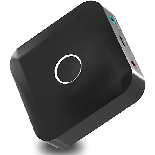 Receptor Bluetooth?Adaptador Bluetooth Transmisor Bluetooth y Receptor aptX Baja latencia adaptador RCA Jack 3.5 mm para el hogar y Sistemas del Sonido Coches Soporte para Dos Dispositivos Conectados