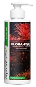 AquaNature Flora Fe(II) Concentrated Ferrous Plant Nutrient Supplement for Freshwater Planted Aquaria (120ml)