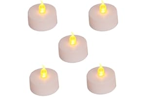 HONGJINGCHEN Candle Lights,12 Pack Realistic and Bright Flickering Battery Operated Flameless LED Tea Light Candles, 200+ Hours led tealights in Warm Yellow for Wedding,Halloween,Festivals,Party Decoration