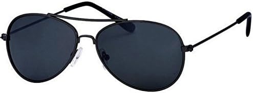 Children's Black Frame Aviator Sunglasses With Dark Tint Retro Style UV400
