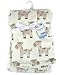 Set of 2 Luxury Soft Fleece Baby Blankets by First Steps, Pink, Blue or Cream. Ideal Newborn Baby Gift Perfect for Twins (Cream Giraffes & Stars)