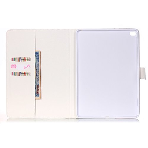 iPad 6 Lederhülle, Felfy Ultra Slim Flip Leather Case für / Apple iPad Air 2 / iPad 6 Tablet / Leder Hülle Etui Cover Handytasche / Schön Rosa Roses Blume Muster / 1x Rosa Blume Anti Dust Plug / 1x Pink Stylus - 5