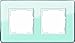 Produktbild Gira 0212518 Abdeckrahmen 2-fach Esprit Glas C, mint