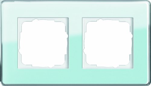 Preisvergleich Produktbild Gira 0212518 Abdeckrahmen 2-fach Esprit Glas C, mint