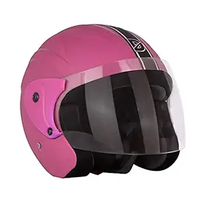Sage Square Deltz (ISI Certified) Plus Rider, Open Face Helmet with Extra Comfort, for Mens and Womens.
