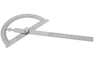 FTVOGUE 0-180 Grad Edelstahl Winkelmesser Goniometer Winkelsucher Messgerät mit 15 cm Lineal(120 * 150mm)