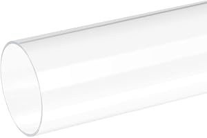 DMiotech 76mm x 80mm 8" Transparente Acrílico Tubo Rígido Plástico Tubo para Acuario Agua Tubería, Agua Refrigeración Sistema, Plomería
