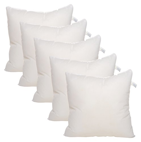 Homely Microfiber 5-Piece Cushion (White, 12x12-inch)