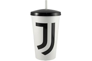 ILS I LOVE SHOPPING Bicchiere Ufficiale con Tappo in plastica 430ml per Tifoso Bambini Made in Italy (per JUVENTUS)
