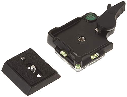 Neewer® - Adaptador de Placa QR de liberación rápida de aleación de Aluminio Negro con Tornillo de 1/4