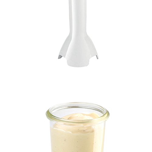 Bosch MSM2623G Stabmixer CleverMixx, 600 W, Vier-Klingen Messer QuattroBlade, Edelstahl-/Mini Mixfuß, weiß/vivid grün - 4