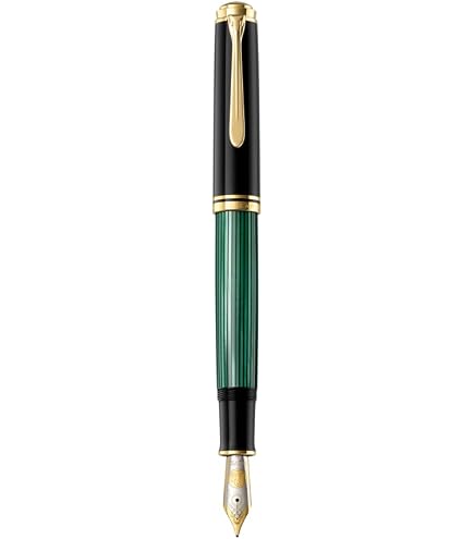 Pelikan Souverän M 405 Füllhalter – 14-Karat Goldfeder Rhodiniert, Schwarz-blau, Federbreite F