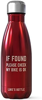 Personalised Handmade Bottle Flask - If Found Please Check My Bike