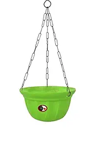 Gardens Need 100% Virgin Plastic Dove Hanging | Set of 4 Planter, (27cm x 27cm x 12cm, Lemon Green)