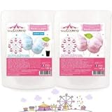 preparar algodon de azucar Algodón de azúcar rosa y azul