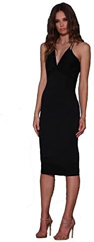 Elle Zeitoune Sonata Black Mesh Detail Low Back Cocktail Dress UK 6 (US 2)