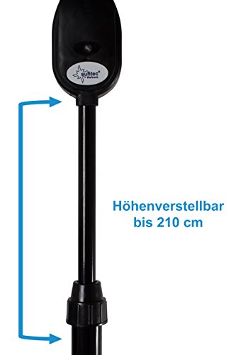 SUNTEC Quarz-Heizstrahler Night Sun [Für Räume bis 60 m³ (~25 m²), Indoor & Outdoor geeignet, 3 Heizstufen, Höhenverstellbar, 2000 Watt] - 4
