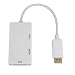 Produktbild LouiseEvel215 3 in 1 Display Port DP Stecker auf HDMI DVI VGA RGB Buchse Adapter Adapter Konverter Anschluss HD 1080 P Für PC Laptop Weiß