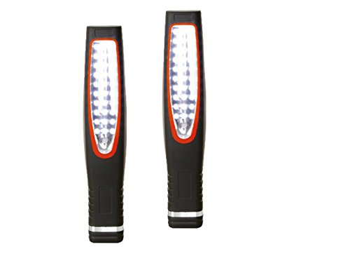 Solides 2er Set Arbeitsleuchten Handlampen mit je 30LEDs, akkubetrieben, inkl. Ladestation, ABS-Gehäuse, 430Lux - 2