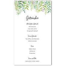 Getränkekarte Hochzeit Muster