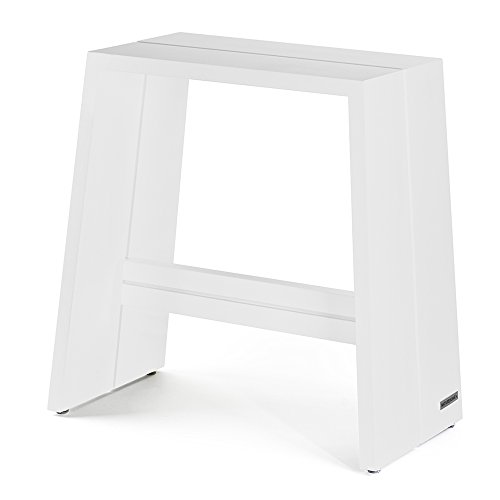 Preisvergleich Produktbild NATUREHOME Design Holz-Hocker Buche weiß Sitzhocker Massivholz