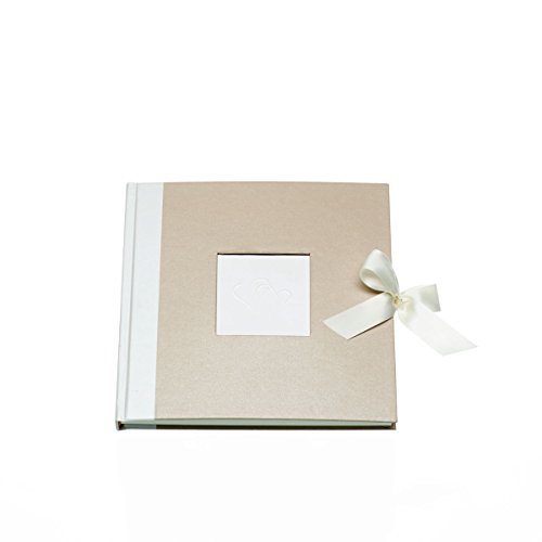Rössler Papier Gästebuch (192 weiße Seiten, 96 Blatt, 21 x 21 cm) Harmony-Design mit Passepartout-Ausschnit und Schleife - 2