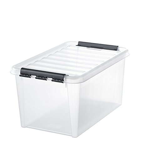 Orthex 34760703 3er Set Clipbox Smart Store Classic 45 Aufbewahrungsbox Plastik 60 x 40 x 31 cm, transparent - 3